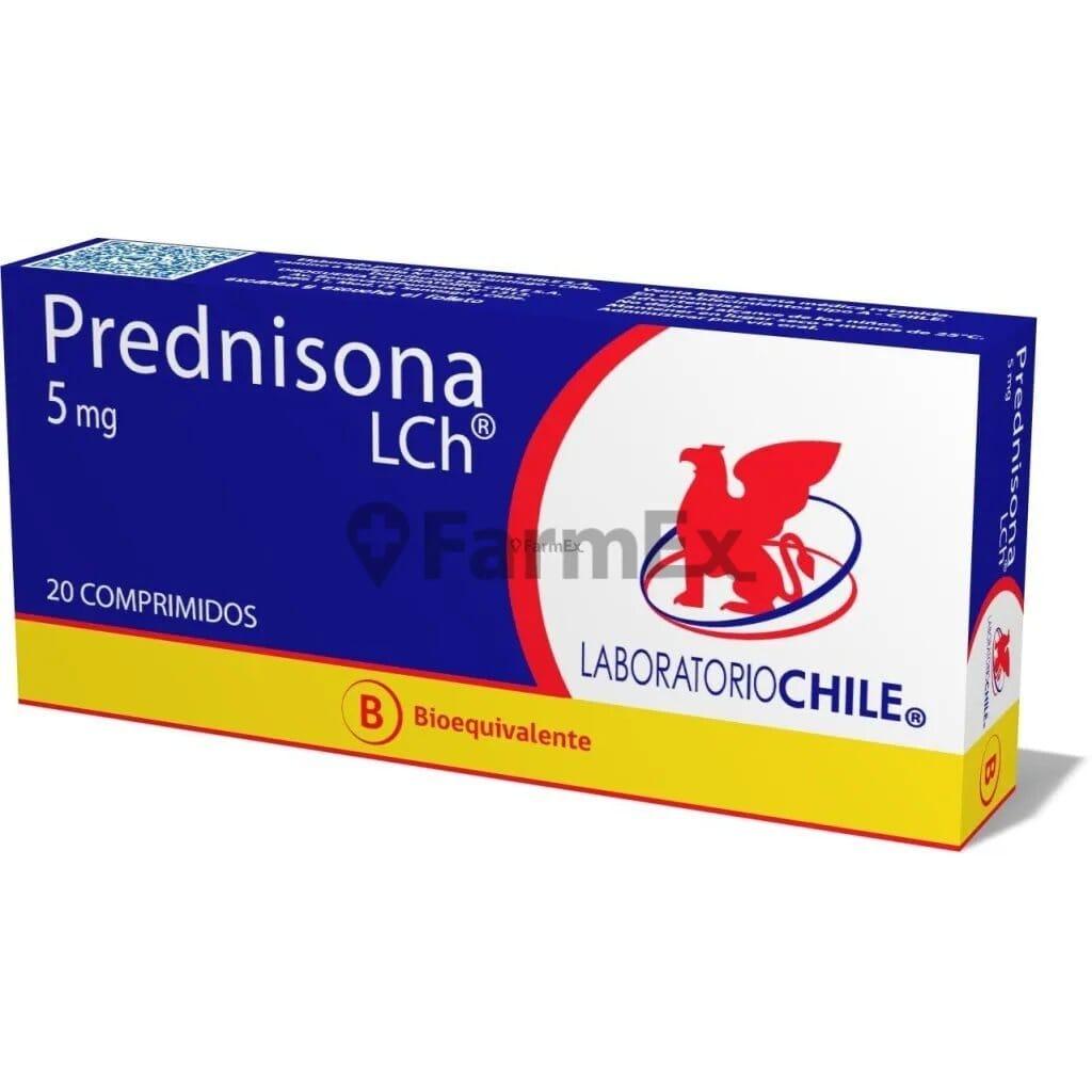 Prednisona 5 mg x 20 comp "Ley Cenabast" CHILE